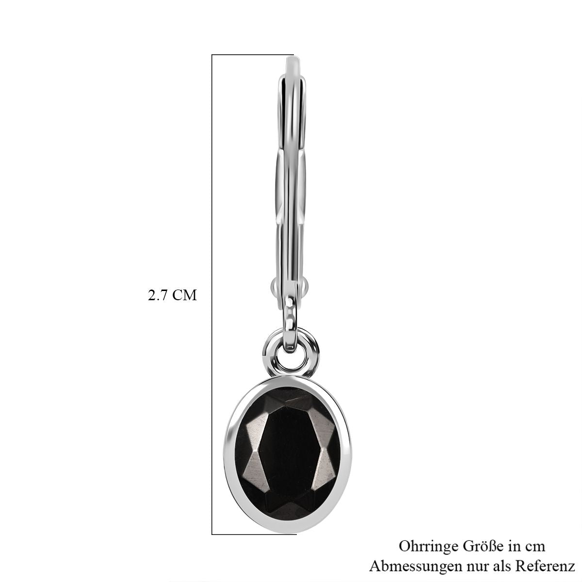 Elite Shungit Ohrringe 950 Kupfer ca. 2.07 ct