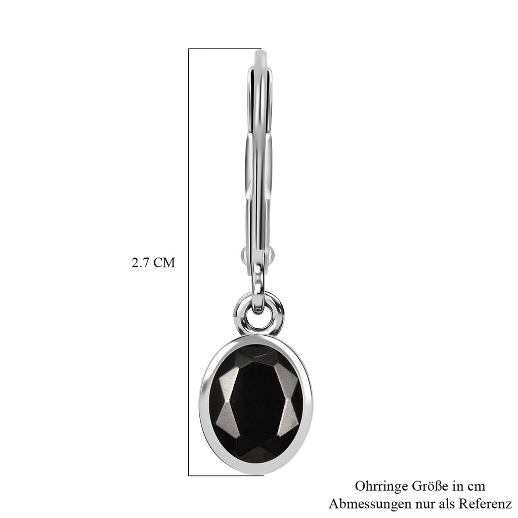 Elite Shungit Ohrringe 950 Kupfer ca. 2.07 ct