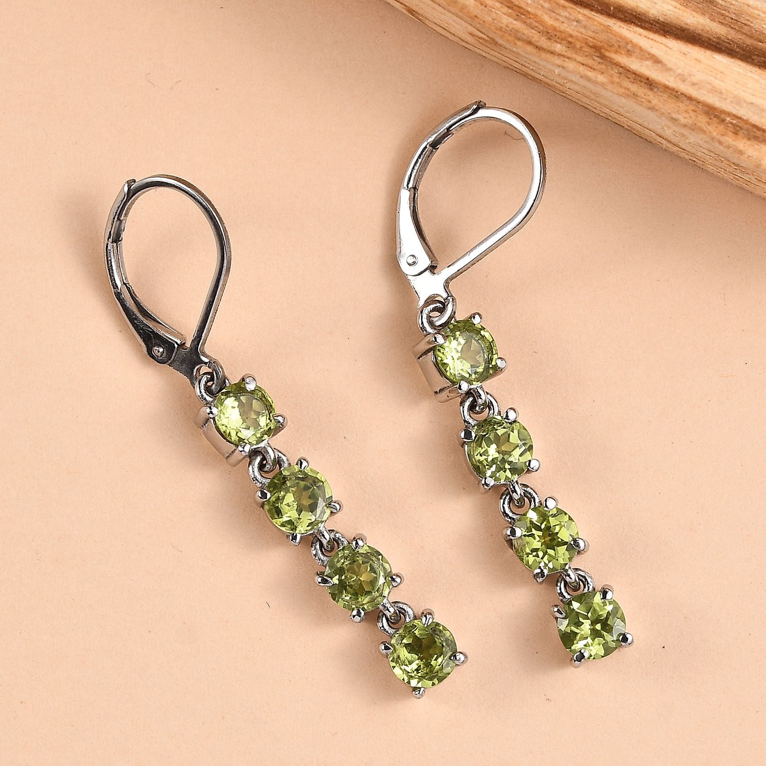Peridot Ohrringe 316L Edelstahl ca. 2.99 ct