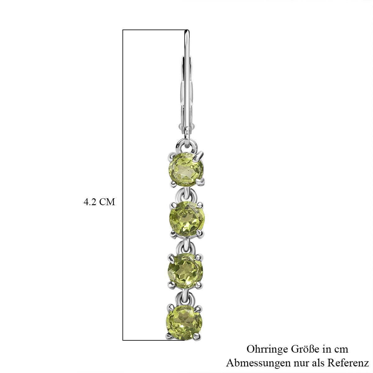 Peridot Ohrringe 316L Edelstahl ca. 2.99 ct