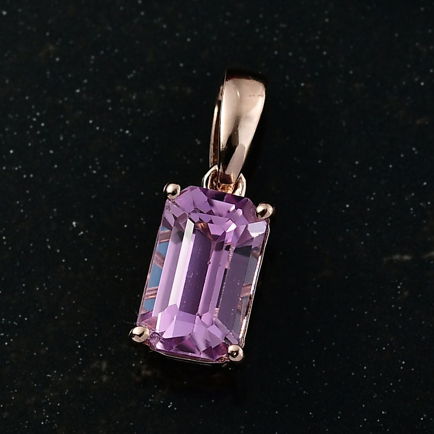 D'Joy AAA Kunzit Anhänger 925 Silber 750 Roségold Vermeil ca. 2,53 ct.