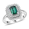 Rhapsody AAAA Pirineu Lagoon Tourmaline, Weißer Diamant Ring 950 Platin (Größe 18.00)   (10-16 Werktage Lieferzeit) ca. 1,89 ct