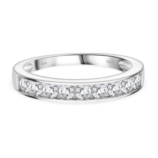 RADIANTA GRA zertifiziert Moissanit (D-VVS) Ring 925 Silber rhodiniert (Größe 18.00) ca. 0.99 ct