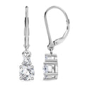 RADIANTA GRA zertifiziert Moissanit (D-VVS) Ohrringe 925 Silber rhodiniert ca. 1.12 ct