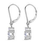 RADIANTA GRA zertifiziert Moissanit (D-VVS) Ohrringe 925 Silber rhodiniert ca. 1.12 ct