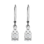 RADIANTA GRA zertifiziert Moissanit (D-VVS) Ohrringe 925 Silber rhodiniert ca. 1.12 ct