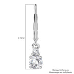 RADIANTA GRA zertifiziert Moissanit (D-VVS) Ohrringe 925 Silber rhodiniert ca. 1.12 ct
