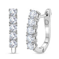 RADIANTA GRA zertifiziert Moissanit (D-VVS) Ohrringe 925 Silber rhodiniert ca. 1.11 ct