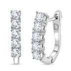 RADIANTA GRA zertifiziert Moissanit (D-VVS) Ohrringe 925 Silber rhodiniert ca. 1.11 ct