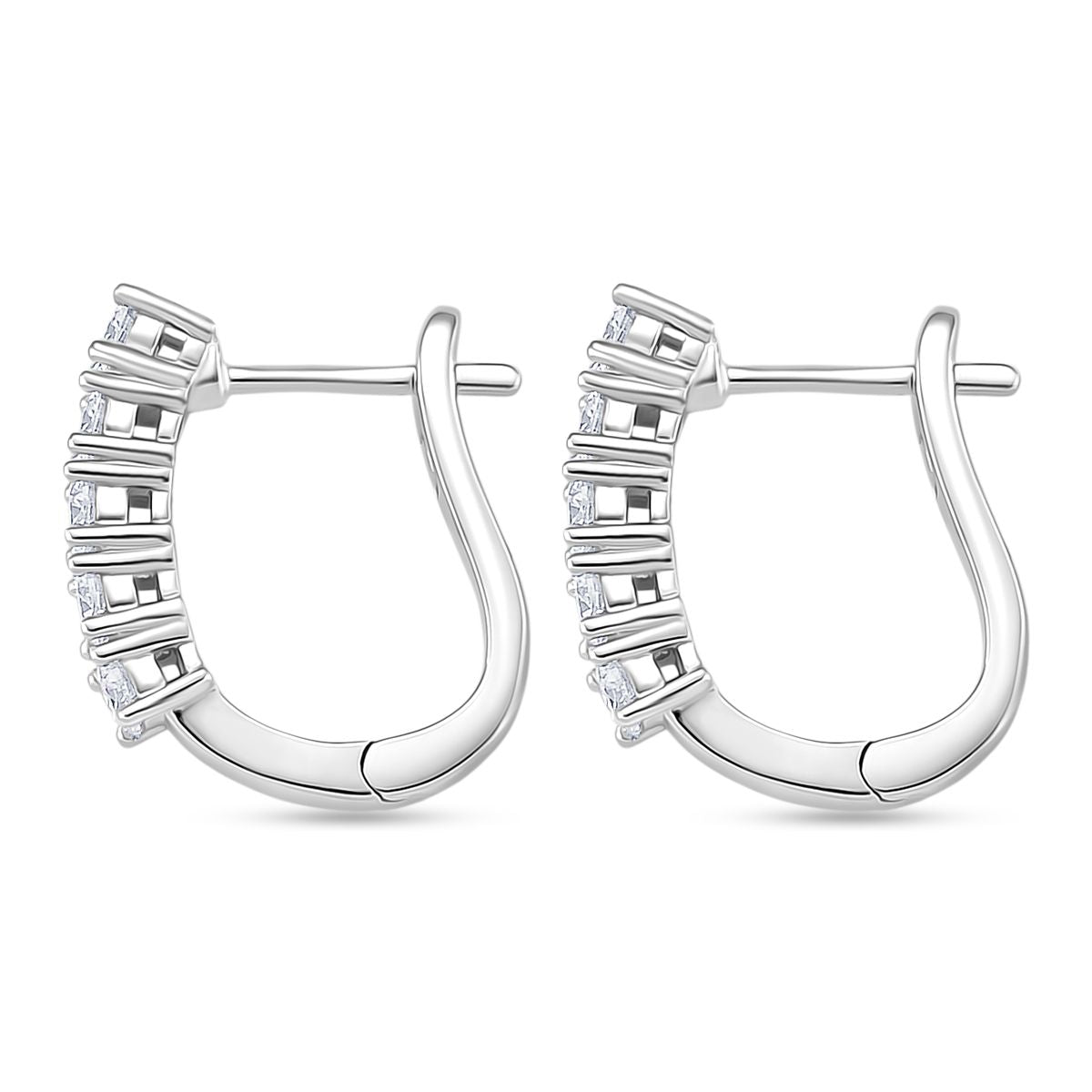 RADIANTA GRA zertifiziert Moissanit (D-VVS) Ohrringe 925 Silber rhodiniert ca. 1.11 ct