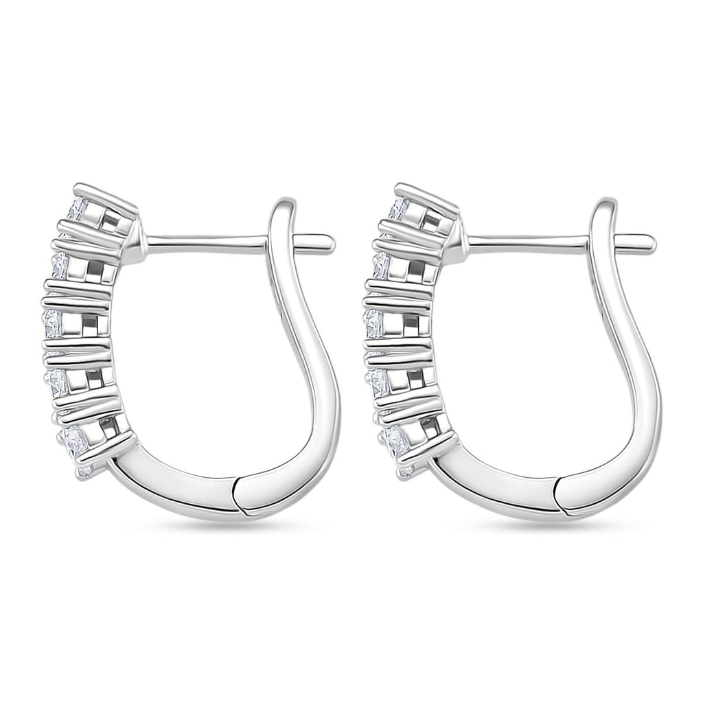 RADIANTA GRA zertifiziert Moissanit (D-VVS) Ohrringe 925 Silber rhodiniert ca. 1.11 ct