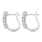 RADIANTA GRA zertifiziert Moissanit (D-VVS) Ohrringe 925 Silber rhodiniert ca. 1.11 ct