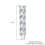 RADIANTA GRA zertifiziert Moissanit (D-VVS) Ohrringe 925 Silber rhodiniert ca. 1.11 ct
