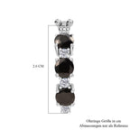 D'Joy Elite Shungit, Weißer Zirkon Ohrringe 925 Silber rhodiniert ca. 2.49 ct