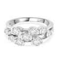 RADIANTA GRA zertifiziert Moissanit (D-VVS) Ring 925 Silber rhodiniert (Größe 16.00) ca. 1.46 ct
