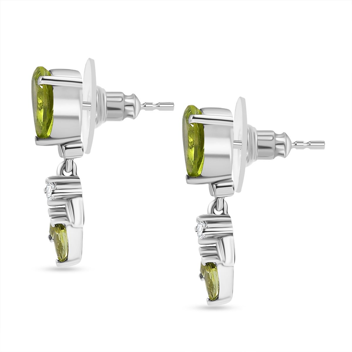 Peridot Ohrringe Edelstahl ca. 1,93 ct.