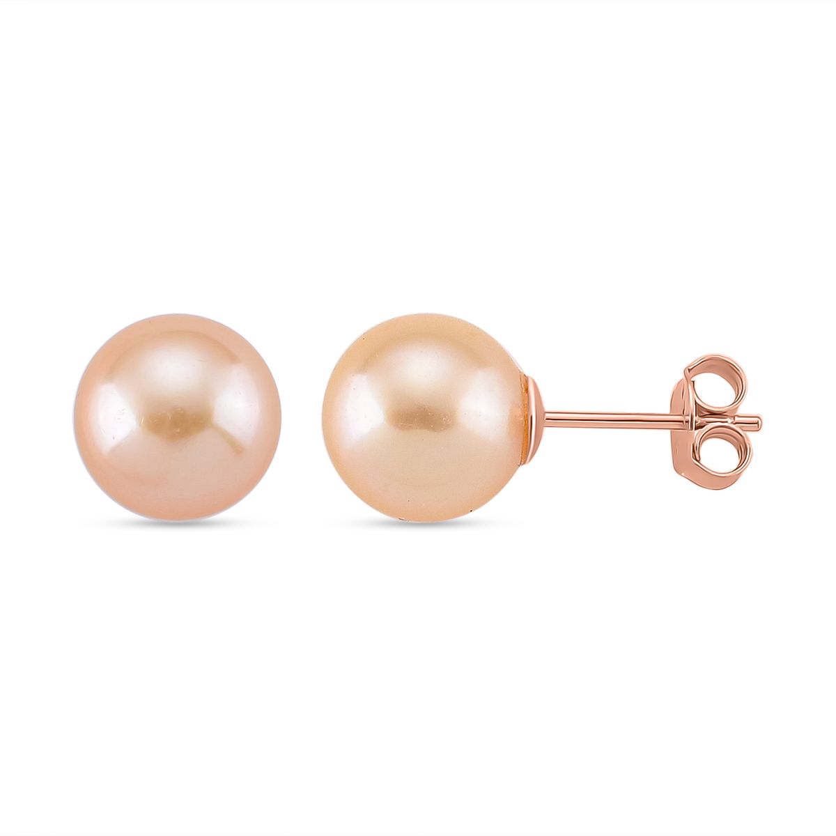 D'Joy Edison Perle (9-11 mm) Ohrringe 925 Silber rosévergoldet