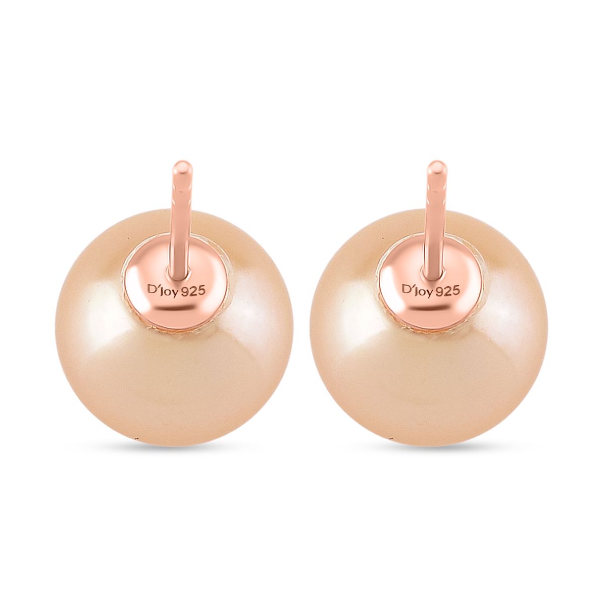 D'Joy Edison Perle (9-11 mm) Ohrringe 925 Silber rosévergoldet
