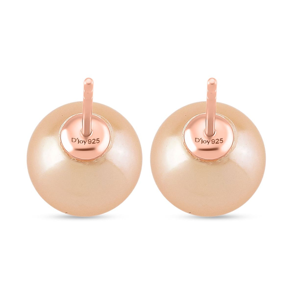 D'Joy Edison Perle (9-11 mm) Ohrringe 925 Silber rosévergoldet