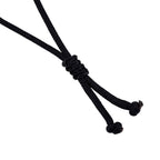 Schwarze Jadeit Anhänger mit verstellbarem Baumwollband, ca. 125.00 ct