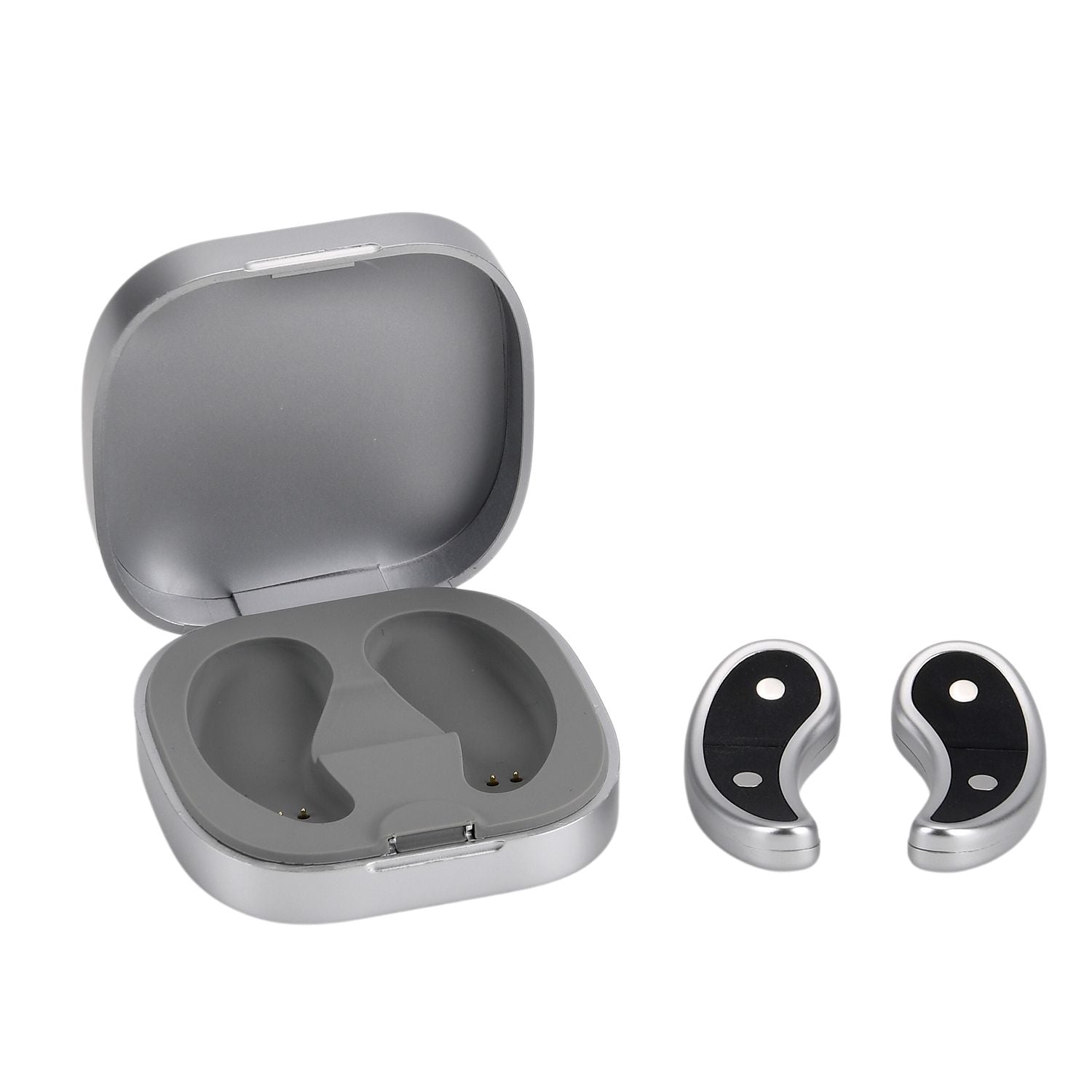 BEAUTECH Rotlicht Augenmassagegerät 620 nm mit EMS Mikrostimulation, inkl. 7 Paar Pads, kompakt 7.6 x 7.6 x 2.4 cm, Weiß