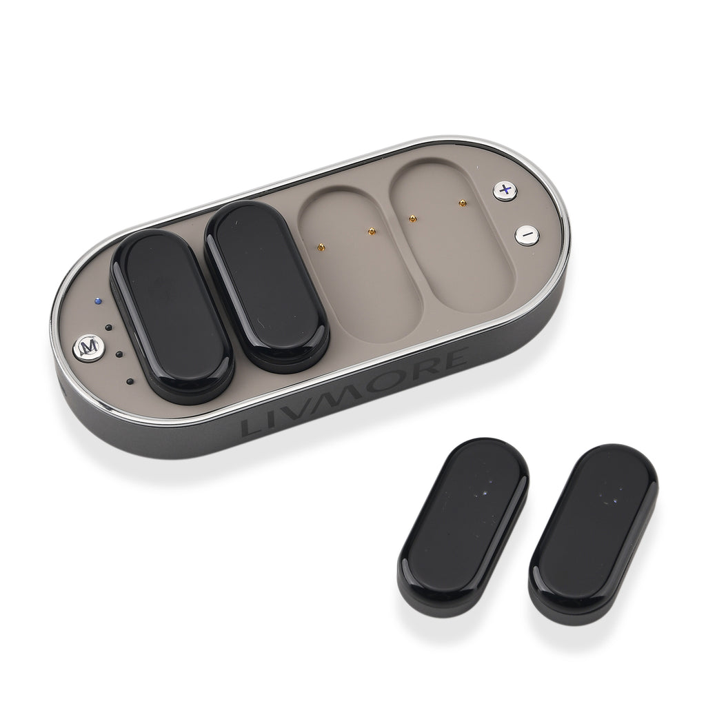 4-in-1 EMS Impuls Massagegerät, kabellos, 9 Intensitätsstufen, grau