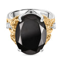 Elite Shungit, Weißer Zirkon Drache Ring Nickelfreies Messing (Größe 16.00) ca. 6.22 ct