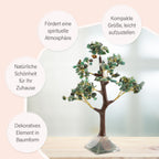 LIVMORE Edelsteinbaum mit Orgonit Basis, Grüner Aventurin, 23 cm, 230 Perlen, Grün