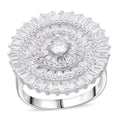 LUSTRO STELLA - Weißer Zirkonia Ring 925 Silber rhodiniert (Größe 19.00) 0.05 ct