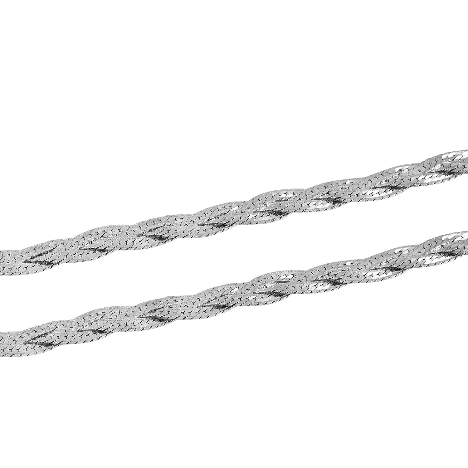 Italienische Geflochtene Kette, ca. 45 cm, 925 Silber, ca. 8,97g
