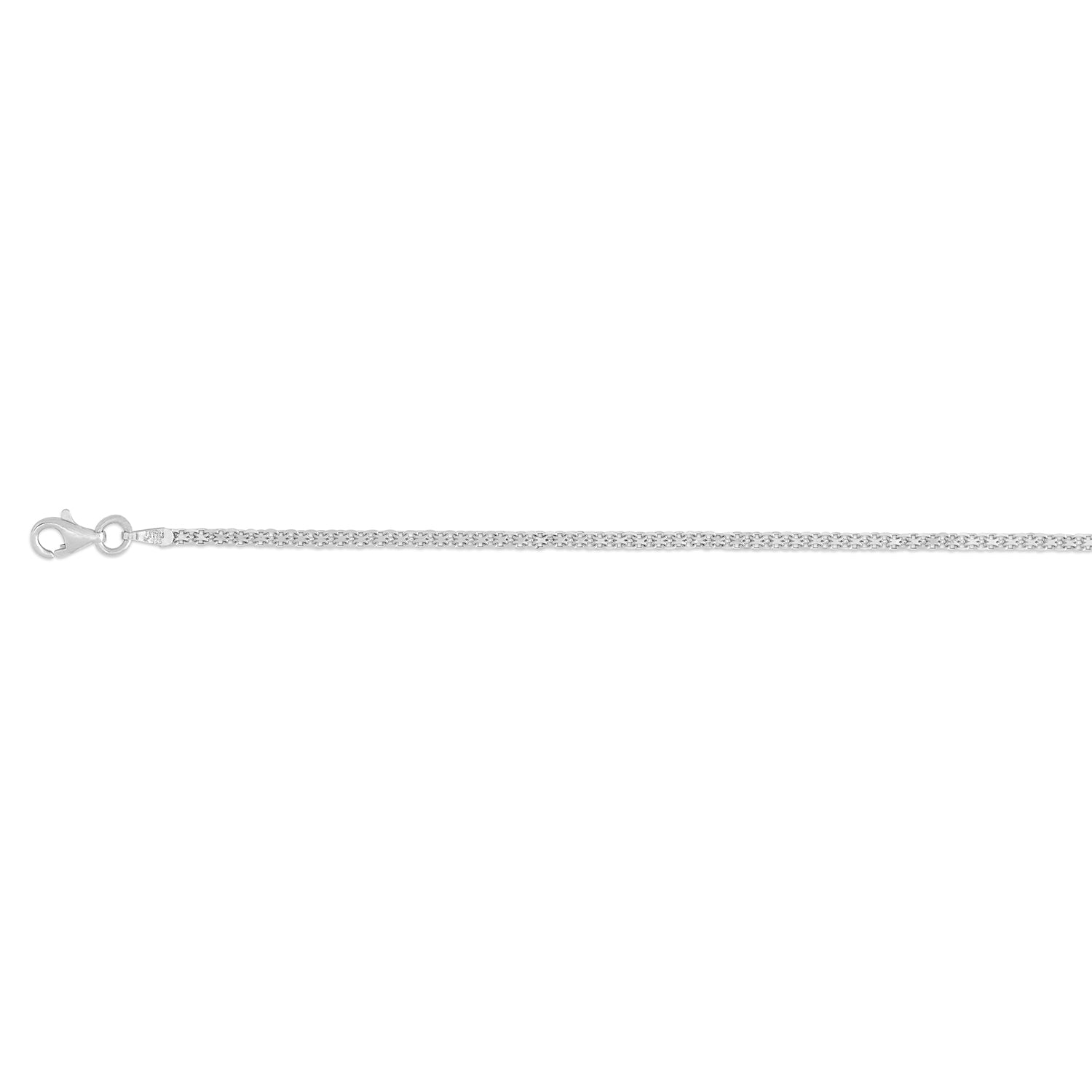 Italienische Bismarckkette, ca. 45 cm, 925 Silber rhodiniert, ca. 2,90g