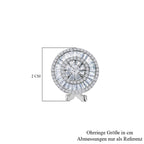 Lustro Stella Weißer Zirkonia Ohrringe 925 Silber rhodiniert