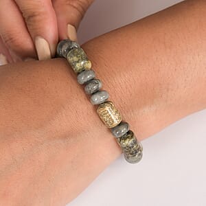 Moosachat Armband Flexibel cm ca. 110,00 ct.
