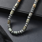 Moosachat Halskette ca. 45 cm 316L Edelstahl ca. 265,00 ct.