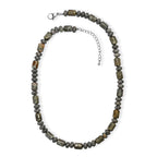 Moosachat Halskette ca. 45 cm 316L Edelstahl ca. 265,00 ct.