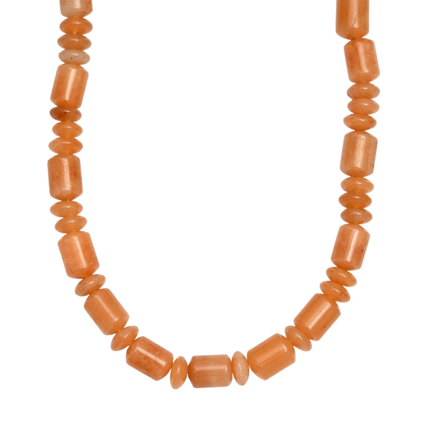 Rotes Aventurin Halskette ca. 45 cm Edelstahl ca. 250.00 ct