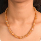 Rotes Aventurin Halskette ca. 45 cm Edelstahl ca. 250.00 ct