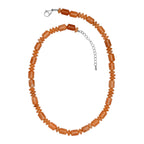 Rotes Aventurin Halskette ca. 45 cm Edelstahl ca. 250.00 ct