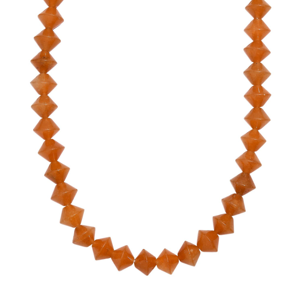 Rotes Aventurin Halskette ca. 50 cm mit 2.5 cm extender, Nickelfreies Messing platiniert ca. 250,00 ct