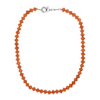Rotes Aventurin Halskette ca. 50 cm mit 2.5 cm extender, Nickelfreies Messing platiniert ca. 250,00 ct