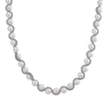 Weiße Muschelkernperle Halskette ca. 49.5 cm 316L Edelstahl