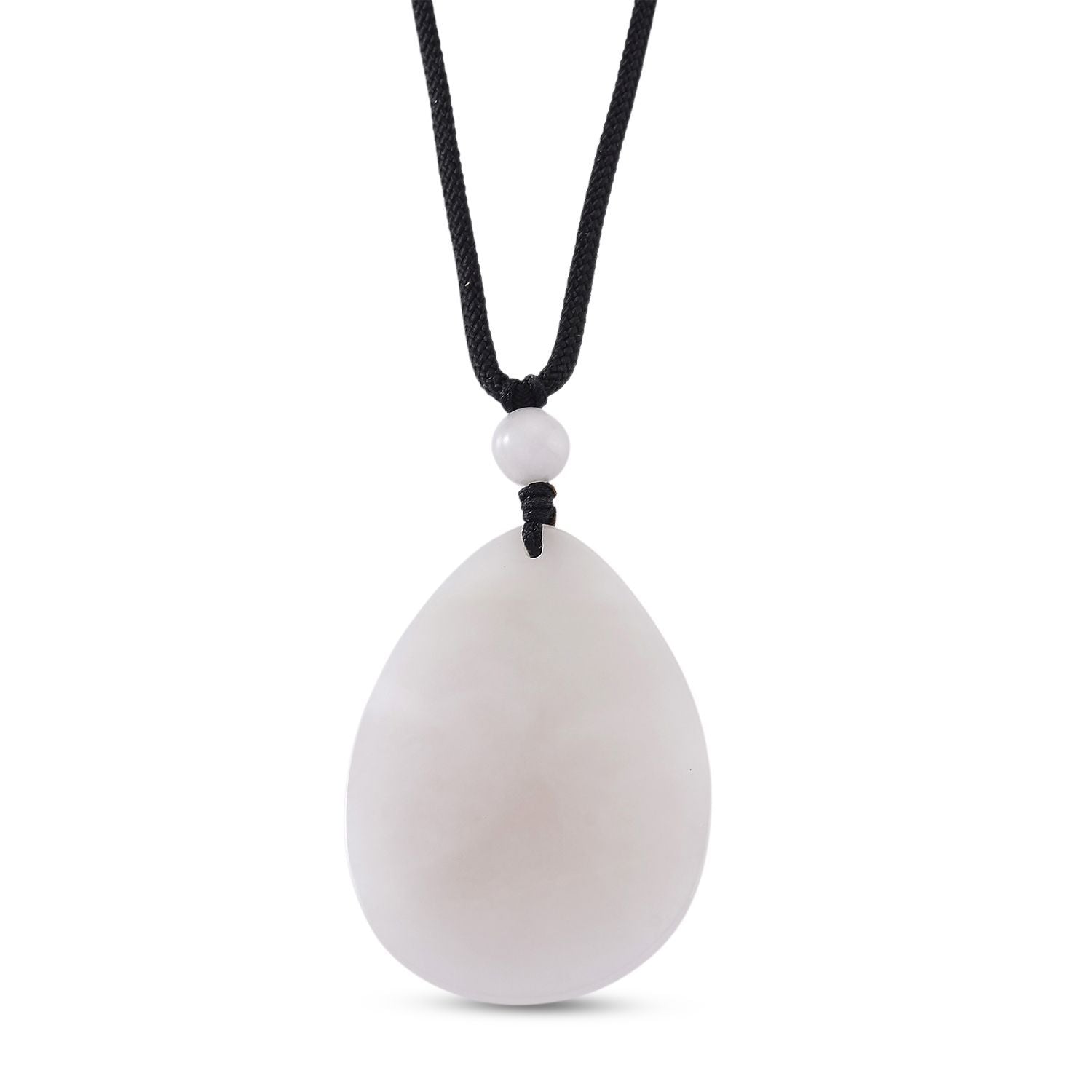 EXTREM SELTEN Natürliche Weiße Jade, Roter Granat Rose Halskette, ca. 70 cm 999er Gold ca. 80.01 ct