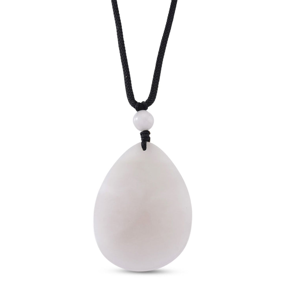 EXTREM SELTEN Natürliche Weiße Jade, Roter Granat Rose Halskette, ca. 70 cm 999er Gold ca. 80.01 ct