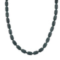 D'Joy Natürlicher Olmek Jadeit Halskette ca. Flexibles cm 925 Silber Rhodiniert ca. 470,00 ct.