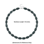 D'Joy Natürlicher Olmek Jadeit Halskette ca. Flexibles cm 925 Silber Rhodiniert ca. 470,00 ct.