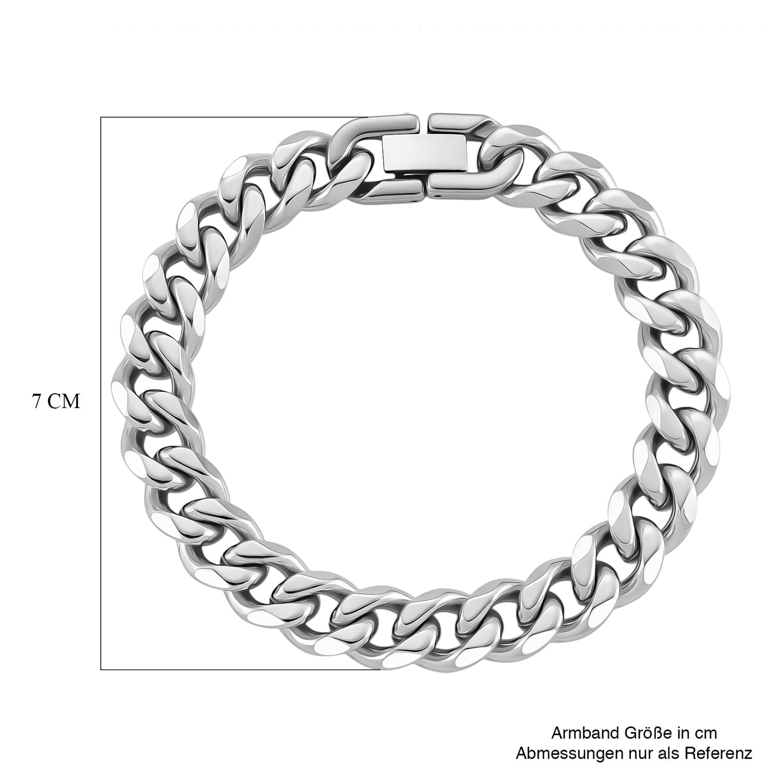 DESIGNER INSPIRIERT Panzer 316L Edelstahl Armband ca. 19 cm ca. 23,20g