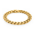 DESIGNER INSPIRIERT Panzer 316L Edelstahl IP-Gelbbeschichtung Armband ca. 19 cm ca. 23,20g
