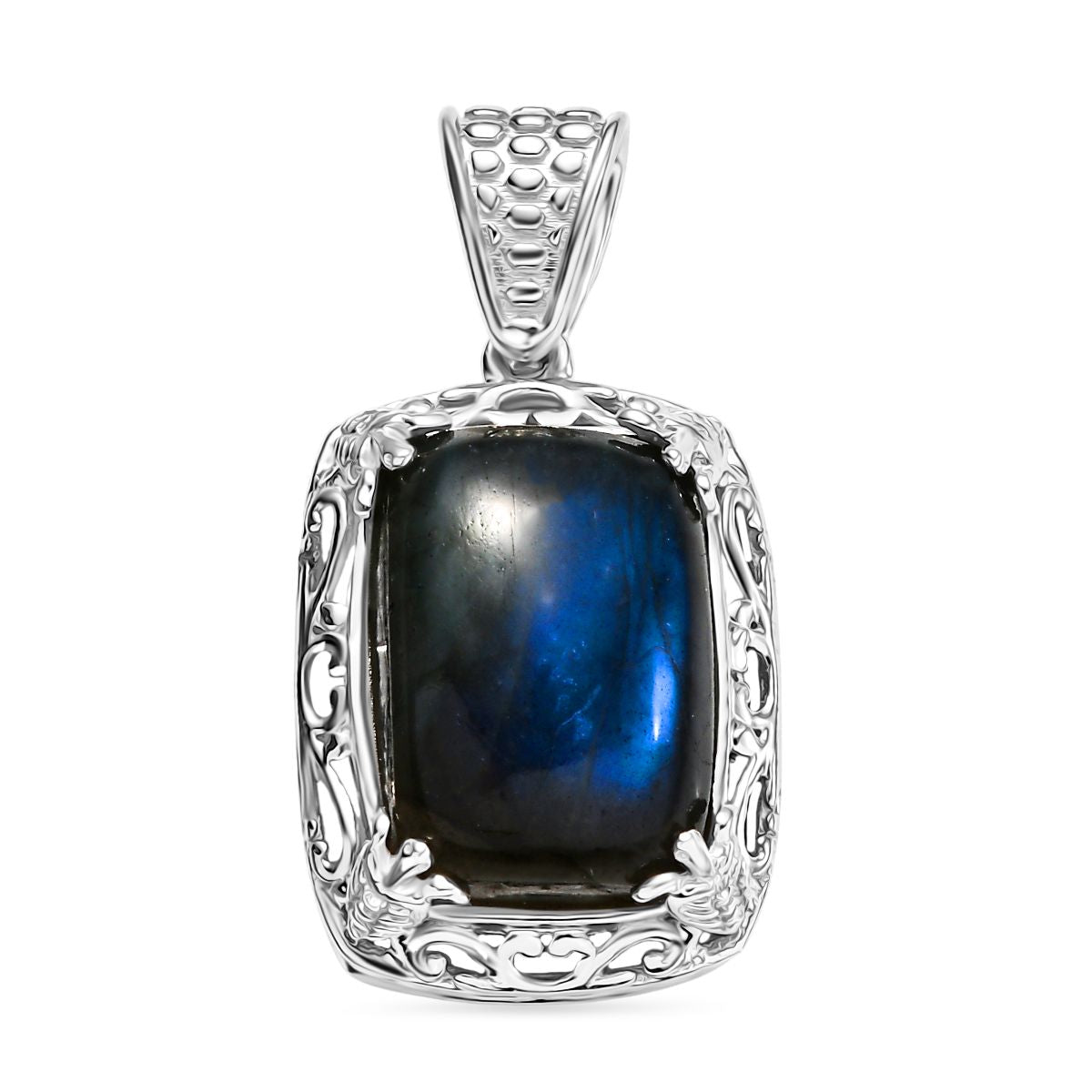 D'Joy AAA Labradorit Anhänger 925 Silber rhodiniert ca. 7.23 ct