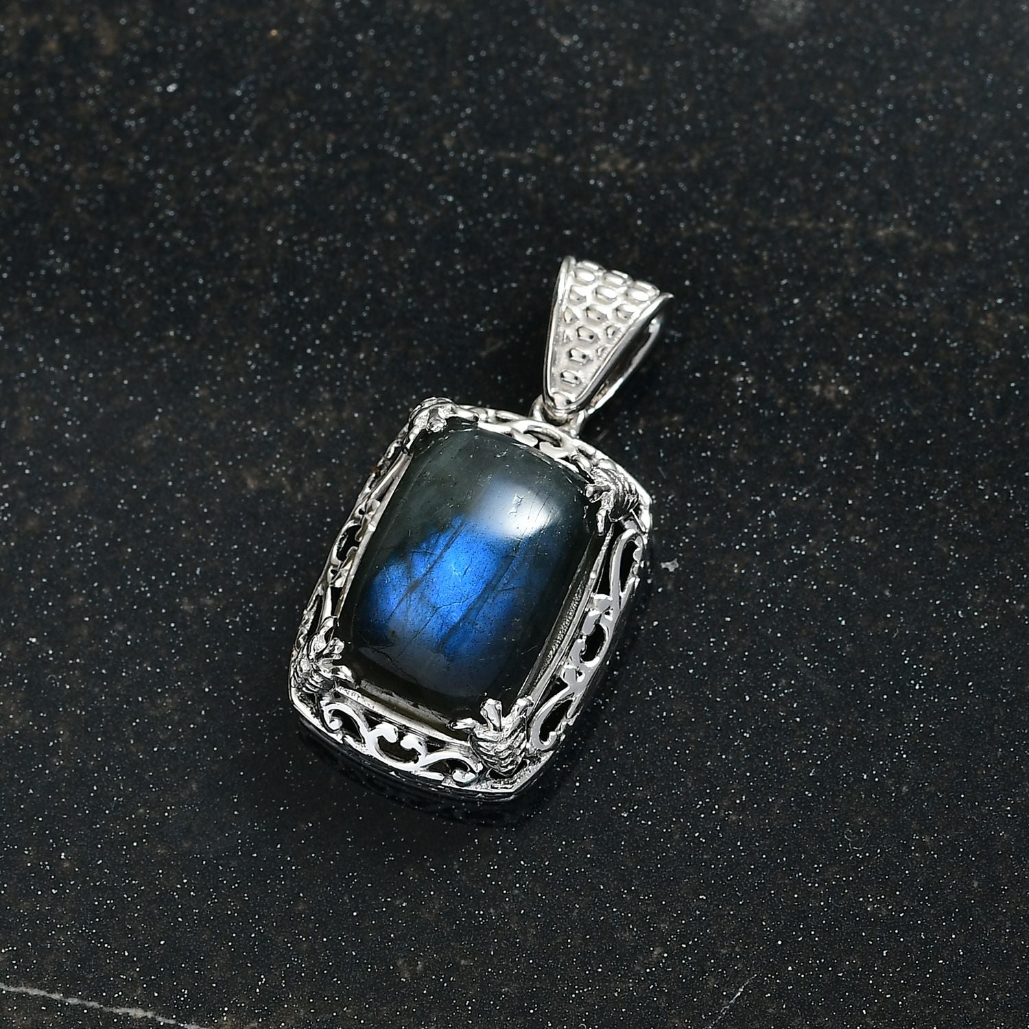 D'Joy AAA Labradorit Anhänger 925 Silber rhodiniert ca. 7.23 ct
