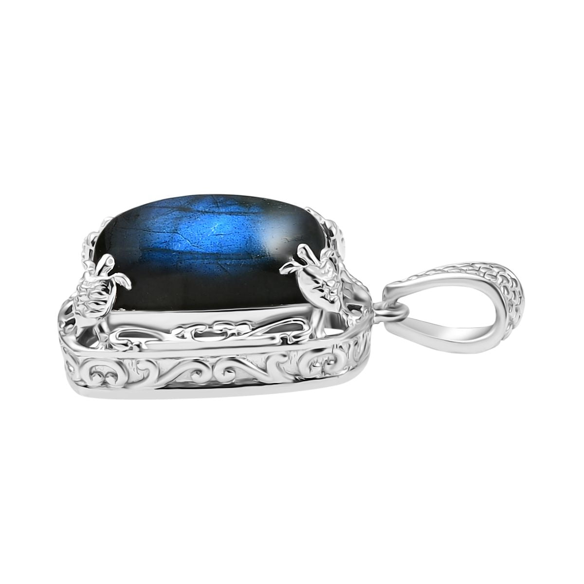 D'Joy AAA Labradorit Anhänger 925 Silber rhodiniert ca. 7.23 ct
